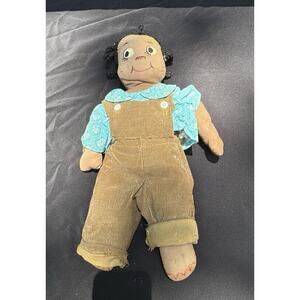 Antique Handmade African American Girl doll from Simplicity Pattern Cute!